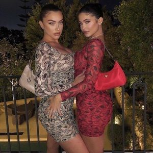 I AM GIA red colette medusa mini dress